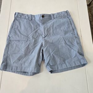J. Crew Men's Size 34 Sky Blue Flat Front Shorts